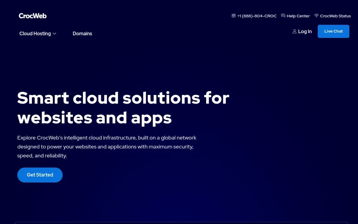 The CrocWeb homepage
